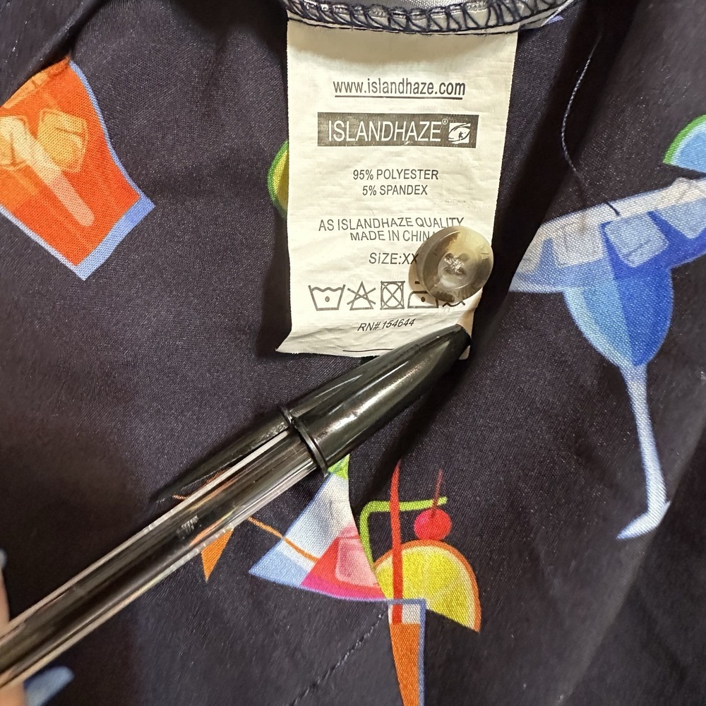 Island Haze Men's XXL Hawaiian Shirt Cocktail Hour Aloha Tropical - Picture 6 of 6